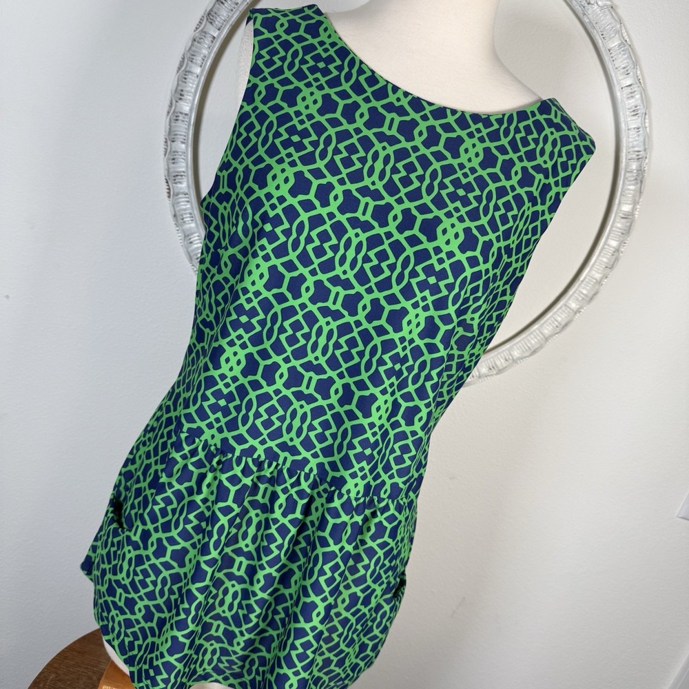 Womens Jude Connally Top Shirt Green Sleeveless Pockets Catalina Cloth Stretch L